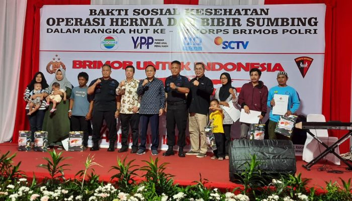Ulang Tahun ke-74, Brimob Gelar Operasi Hernia dan Bibir Sumbing