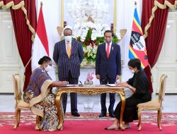 Presiden dan Raja Mswati III Saksikan Penandatanganan MoU Kerja Sama Ekonomi
