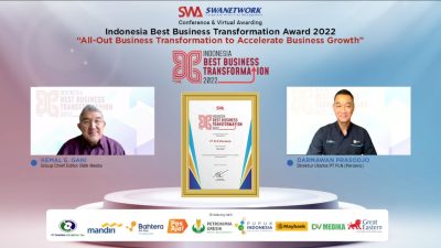 Mampu Hadapi Era Disrupsi, PLN Raih Penghargaan Indonesia Best Business Transformation Award 2022