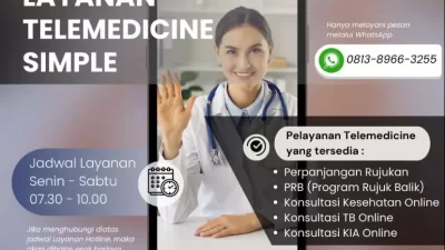 Catat Jadwalnya! Puskesmas Abadijaya Buka Layanan Telemedicine Simple