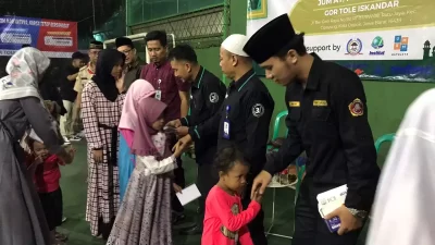 Puluhan Anak Yatim Kelurahan Ratujaya Mendapat Santunan
