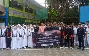 KPU Depok dan PPK Sawangan Sosialisasikan Tahapan Pemilu kepada Pelajar