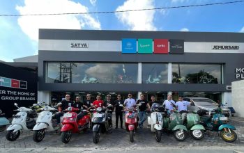 Kampanyekan Bayar Pajak Motor Tepat Waktu, Komunitas Vespa Touring Surabaya ke Bali