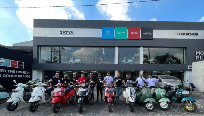 Kampanyekan Bayar Pajak Motor Tepat Waktu, Komunitas Vespa Touring Surabaya ke Bali