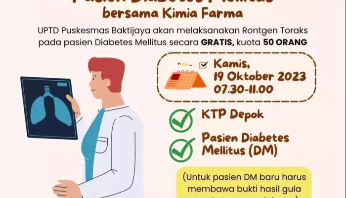 Puskesmas Baktijaya Buka Layanan Pemeriksaan Rontgen Dada Gratis, Ini Syaratnya