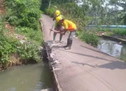 Target Akhir November Rampung, Perbaikan Jembatan Panmas RW 19 Digenjot