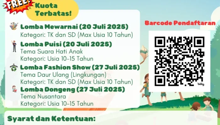 Buruan Daftar! Komunitas Sangkar Semut Akan Gelar Lomba Mewarnai Sampai Fashion Show