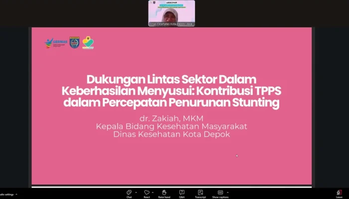 Ungkap Peran TPPS, Dinkes Depok Jadi Narasumber Webinar Pekan Menyusui Sedunia