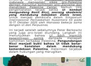 FIB UI Klarifikasi: Kami Tidak Ada Hubungan dengan Manassa dan Akademisi Israel