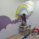 Gandeng Komunitas Mural Depok, Disrumkim Percantik Gedung Puspaga Harmoni