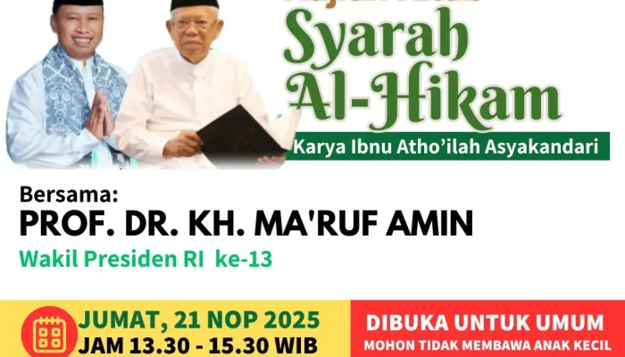 PCNU Ajak Masyarakat Ikuti Kajian Kitab Kuning Bersama Ma’ruf Amin